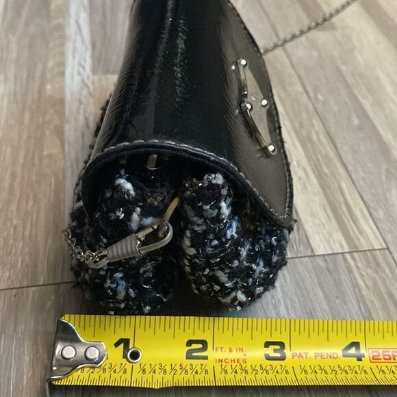 Mini crossbody purse Rossetti checkered gray black square pattern - Picture 7 of 9